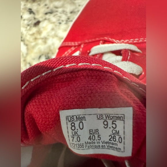 Vans Red/White Womens Shoes - Picture 6 of 6